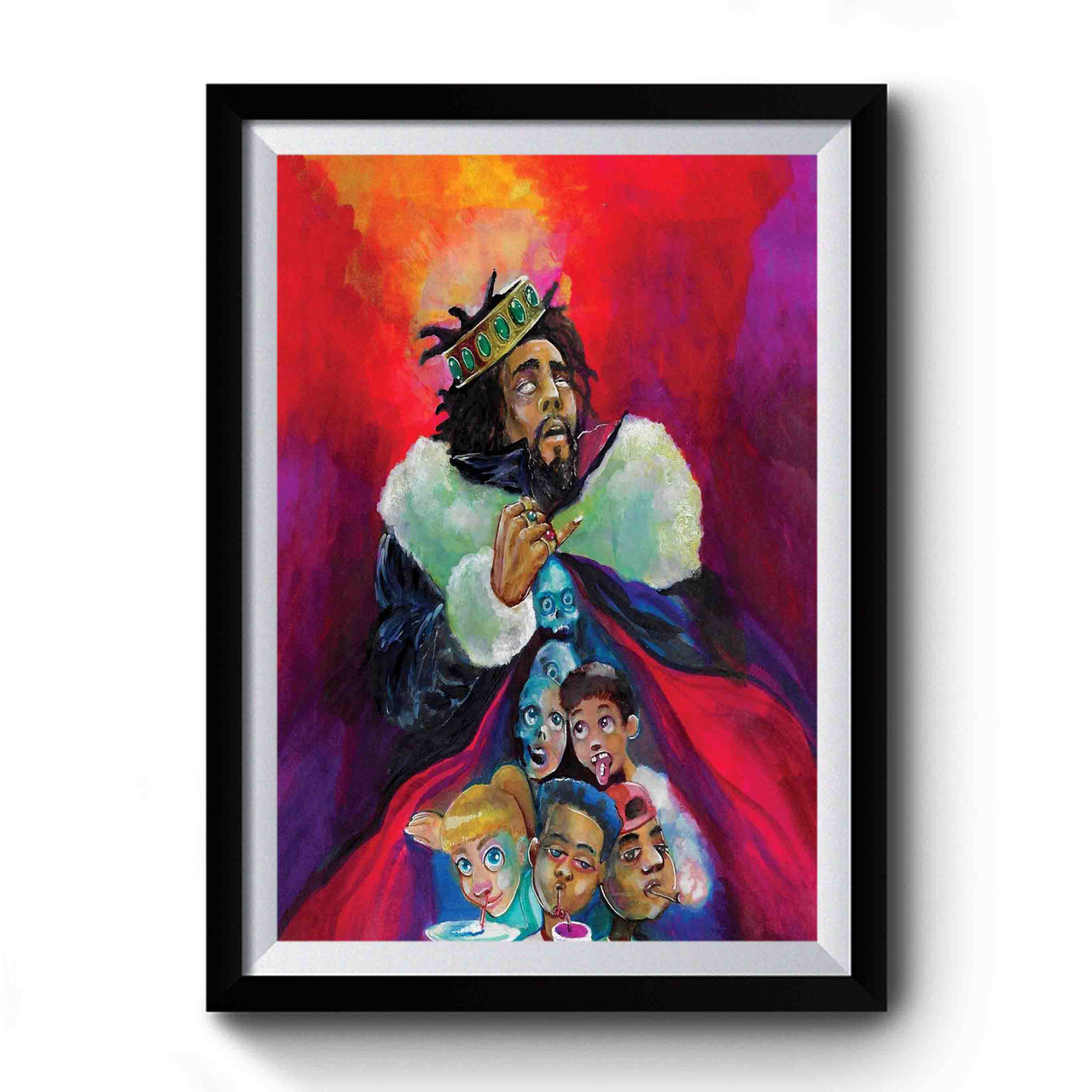 J Cole Kod Album Vintage Premium Poster